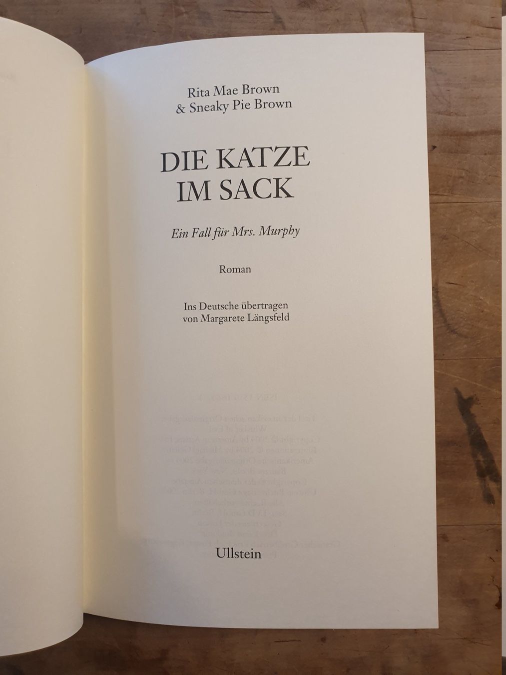 Livres: Die Katze im Sack Rita Mae Brown Ullstein – D'occasion à Zürich par loosebone 2