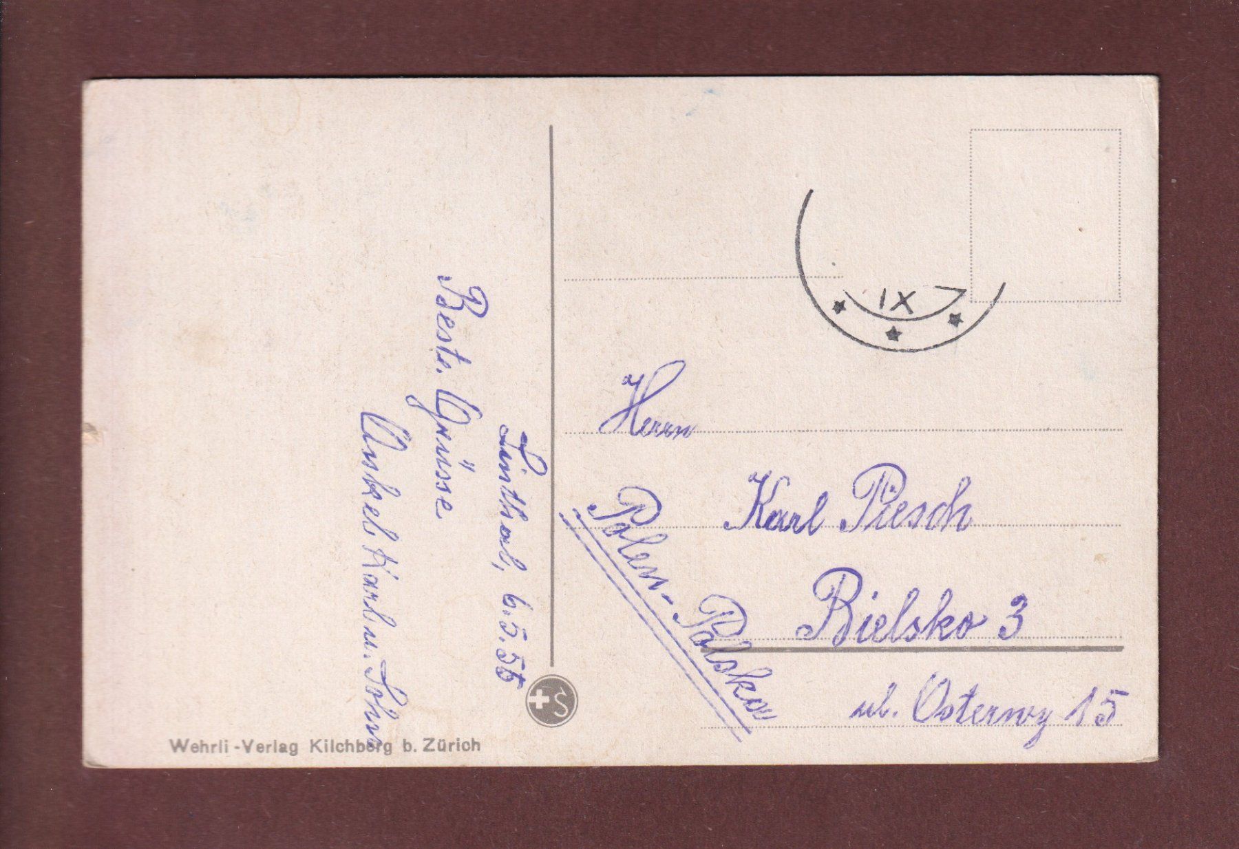 Cartoline postali: GLARNERLAND - 1955 – Usato da Pully venduto da nicecards-shop 1