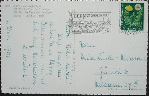 Cartes postales: BERN Zeitglockenturm - Auto, VW-Bus – D'occasion à Jona par philajona 2