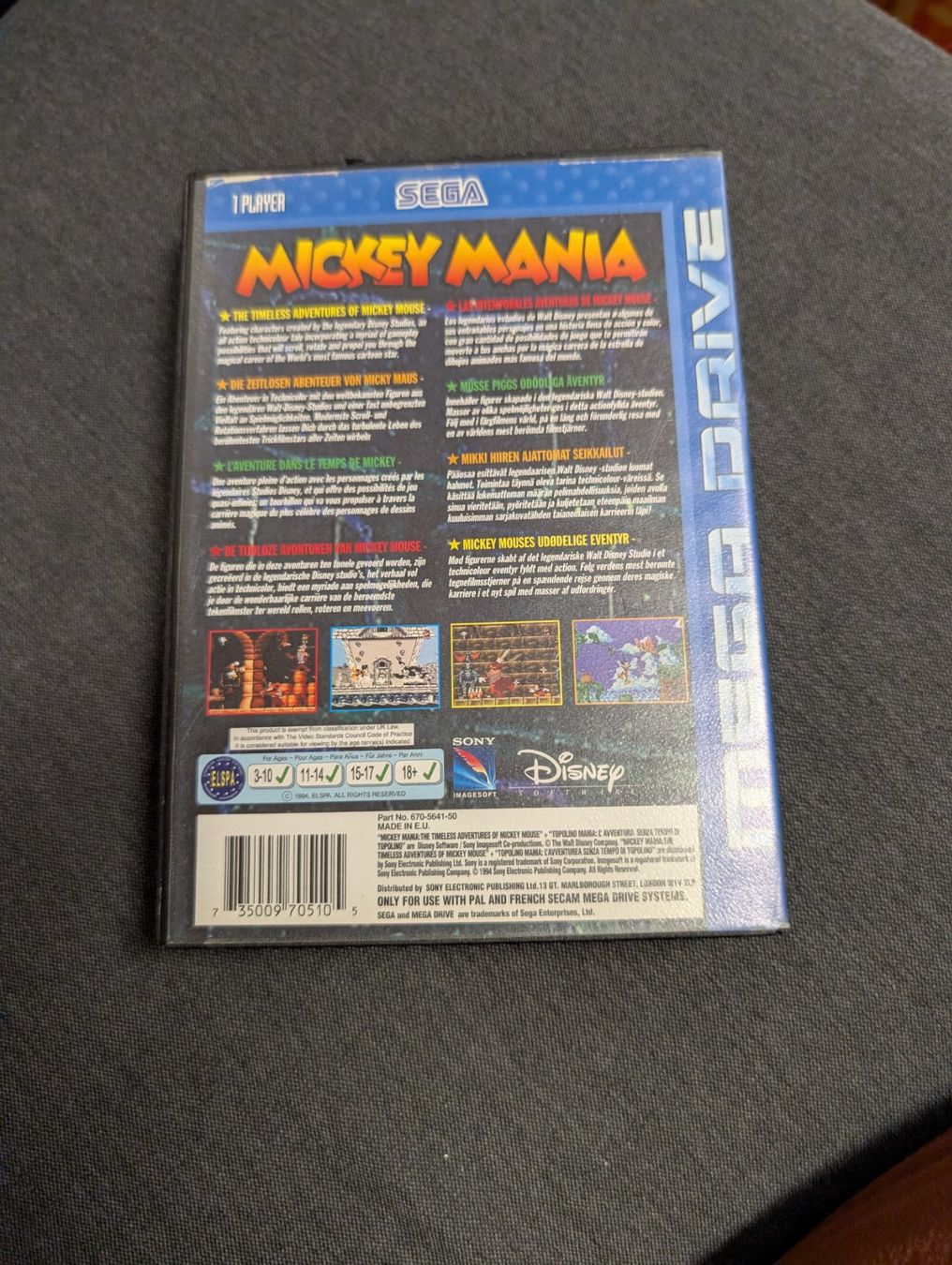 Spiele: Mickey Mania Sega Mega Drive – Gebraucht aus Giubiasco von Ticinerd 1