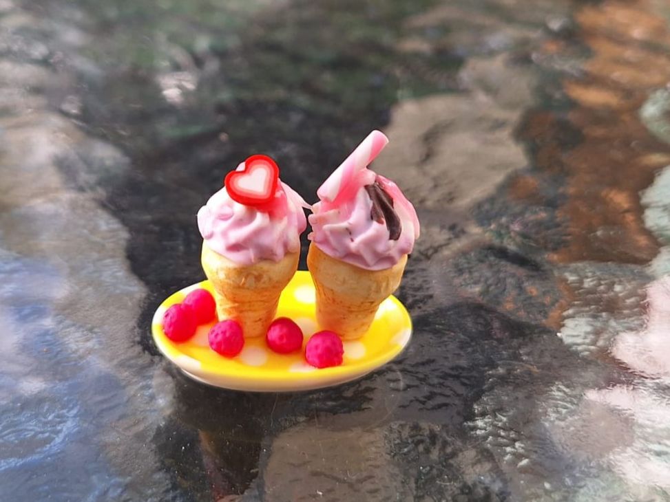 Case e mobili per bambole: Handmade Glace Teller – Nuovo (secondo la descrizione) da Zürich venduto da HandmadeTinyFood 2