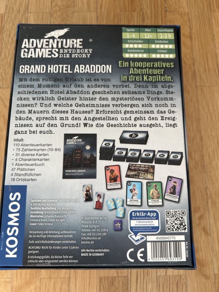 Kosmos Giochi: Adventure Games: Grand Hotel Abaddon - Kosmos – Nuovo (secondo la descrizione) da Heerbrugg venduto da bluekolibri 1