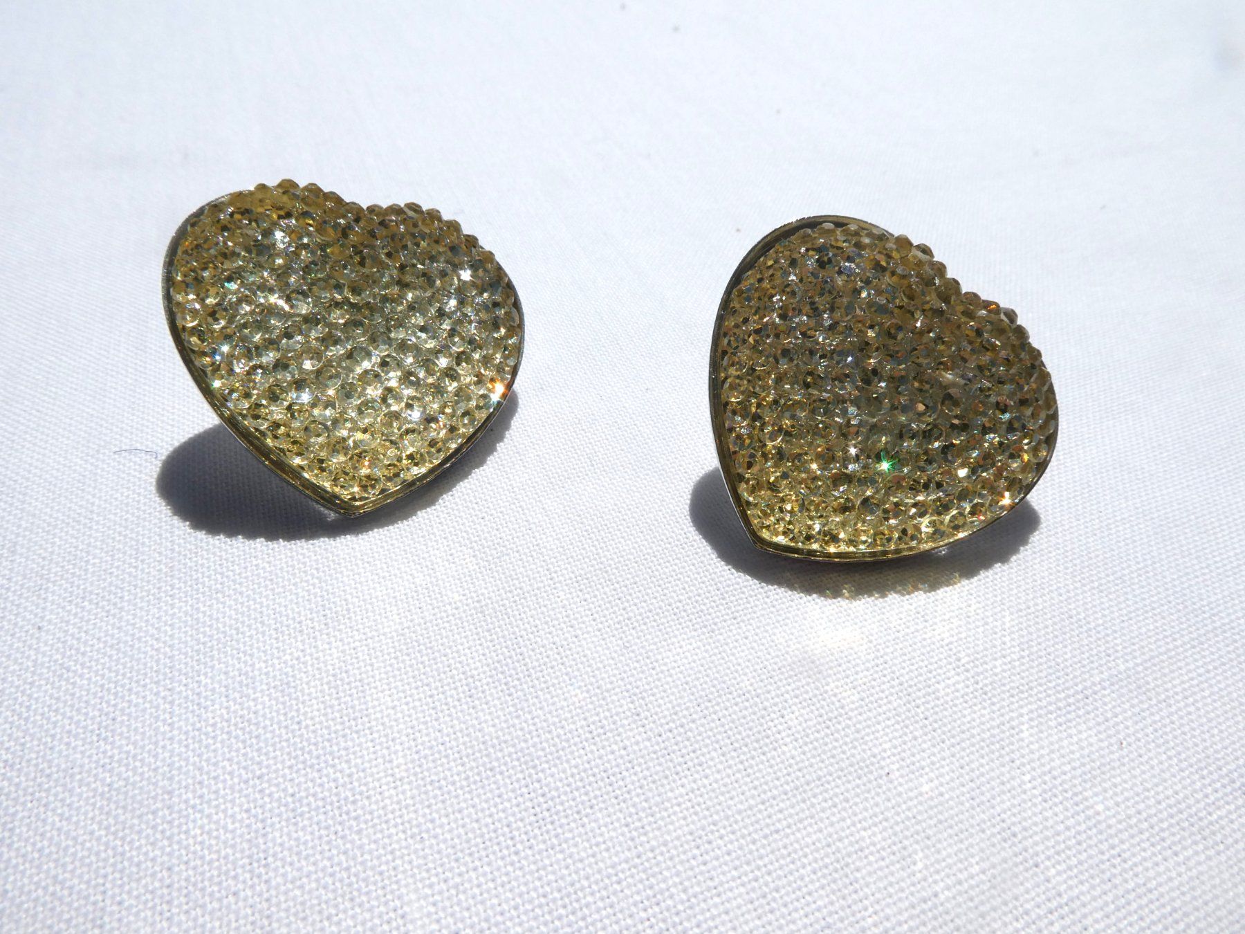 Boucles d'oreille: Grosse Ohrstecker 'Herzen aus Strass',  Modeschmuck / Neu – Neuf (Voir description) à Gattikon par kaandooh 1
