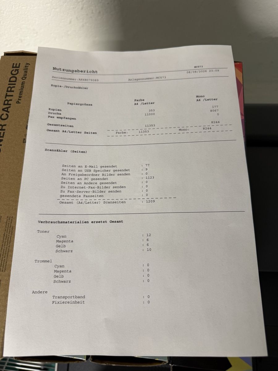 Oki Stampanti: OKI MC573 LED-Farb-Multifunktionsdrucker inkl. Ersatztoner – Usato da Spreitenbach venduto da dan_xz6t 7
