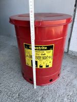 Justrite Sicherheits Abfalleimer rot 34 Liter gebraucht