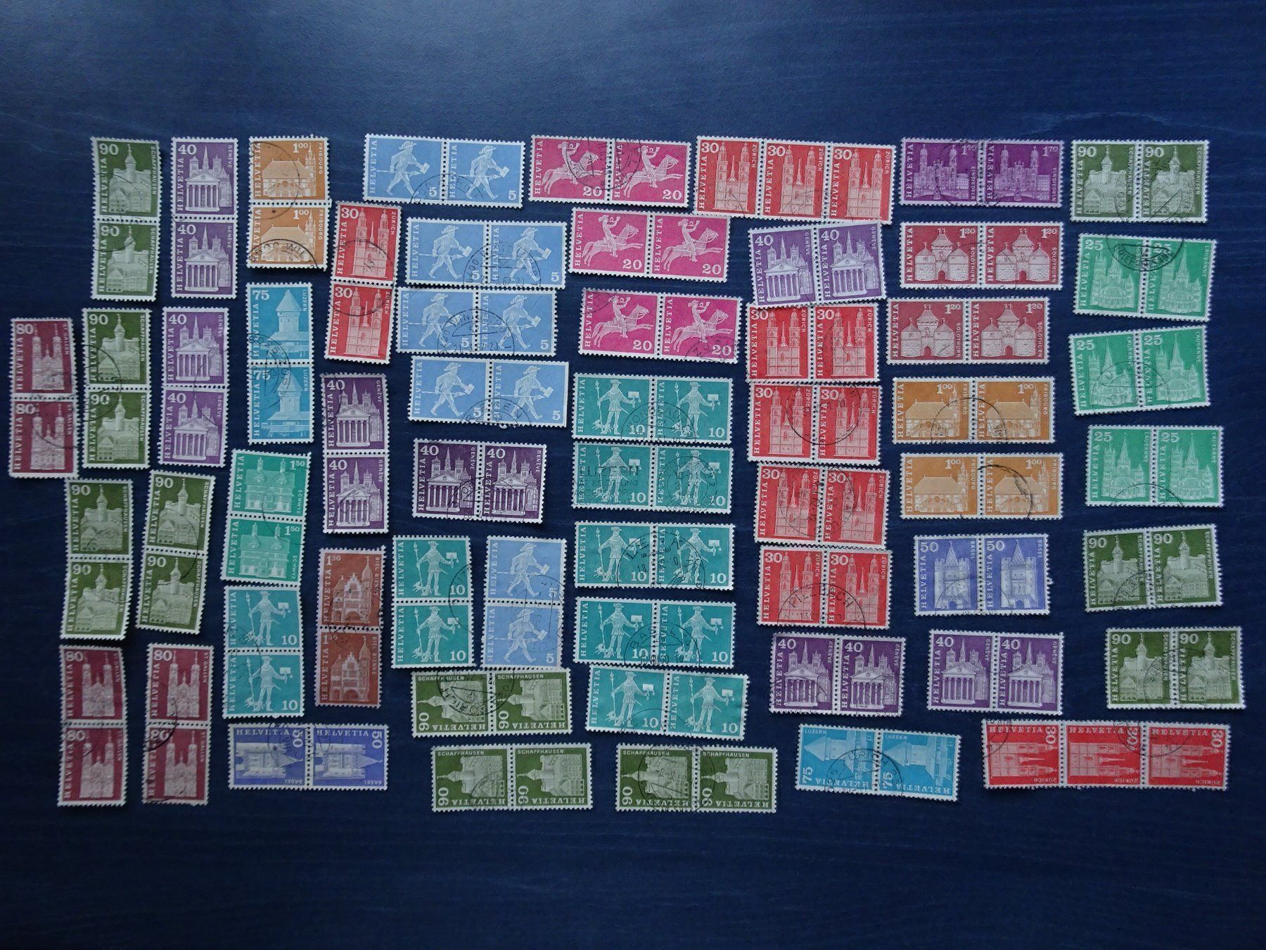 Alle Briefmarken: 1960+1963 – Gebraucht aus Aadorf von Chnorli-Furz