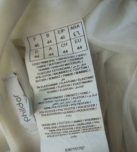 Vestiti: Gr. 42 44 kurzes Kleid creme schwarz weiss PHILDAR – Usato da Basel venduto da frausommerwind 2