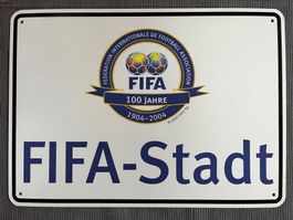 FIFA-Stadt Schild FIFA 100 Jahre 1904-2004 Fussball