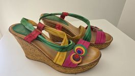Sandales Compensées/Maria Colours/Spain/Multicolores/Cuir/39