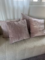 4 Kissen, altrosa, Samt
