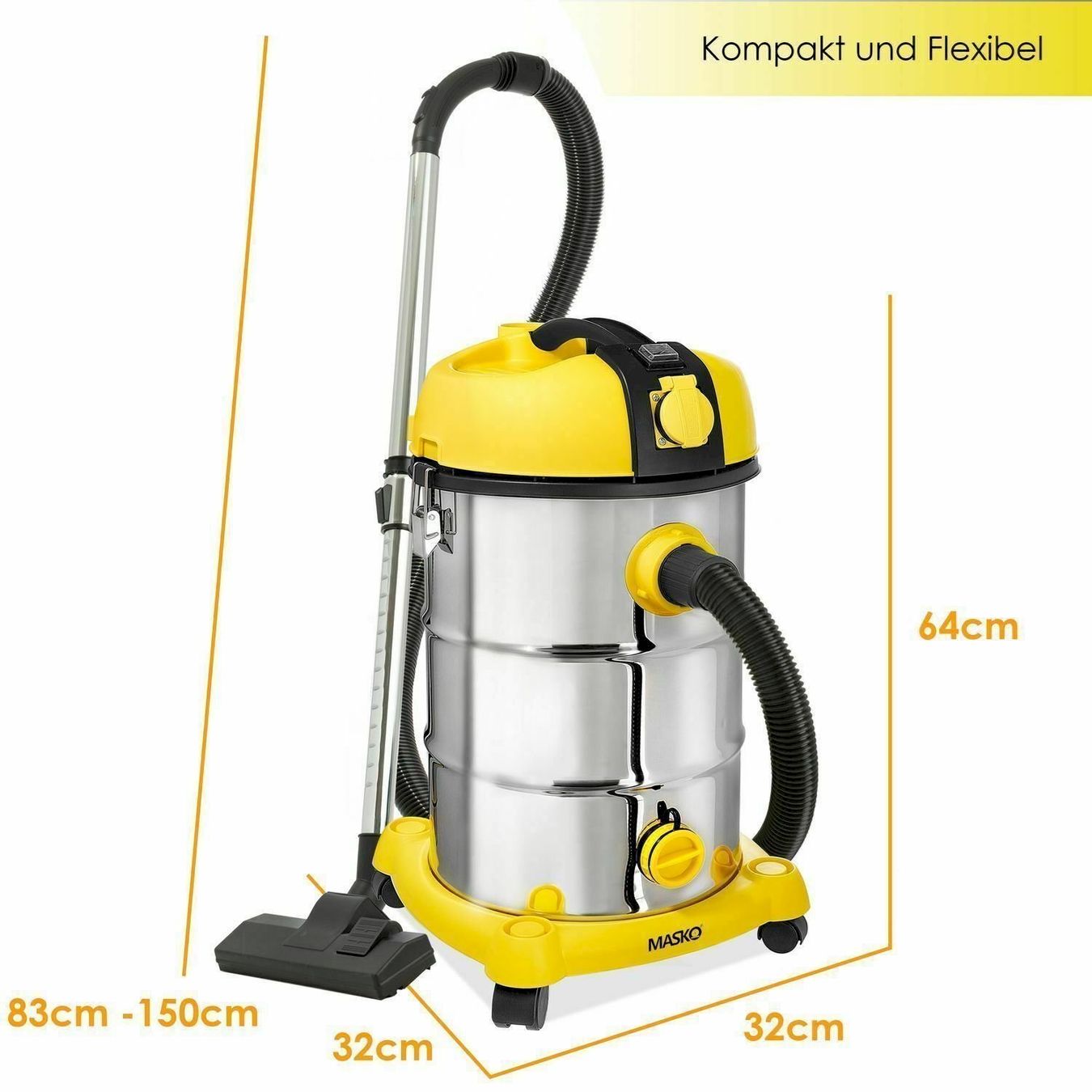 Soffiatori & Aspiratori per foglie: MASKO Staubsauger 2300W Gelb – Nuovo e nell'imballaggio originale da Bottighofen venduto da zaap 6