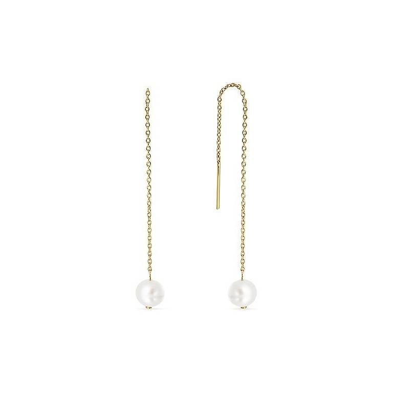 Ohrringe & -stecker: Ohrstecker Echtgold mit Perle – Gebraucht aus Hemmental von 18kGold