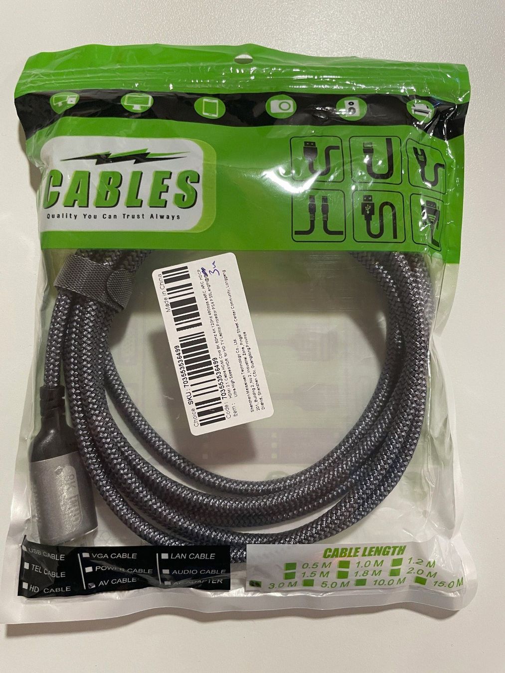 Kabel: HDMI Kabel 8K UHD 3m – Neu und originalverpackt aus Affeltrangen von Mowgli_123