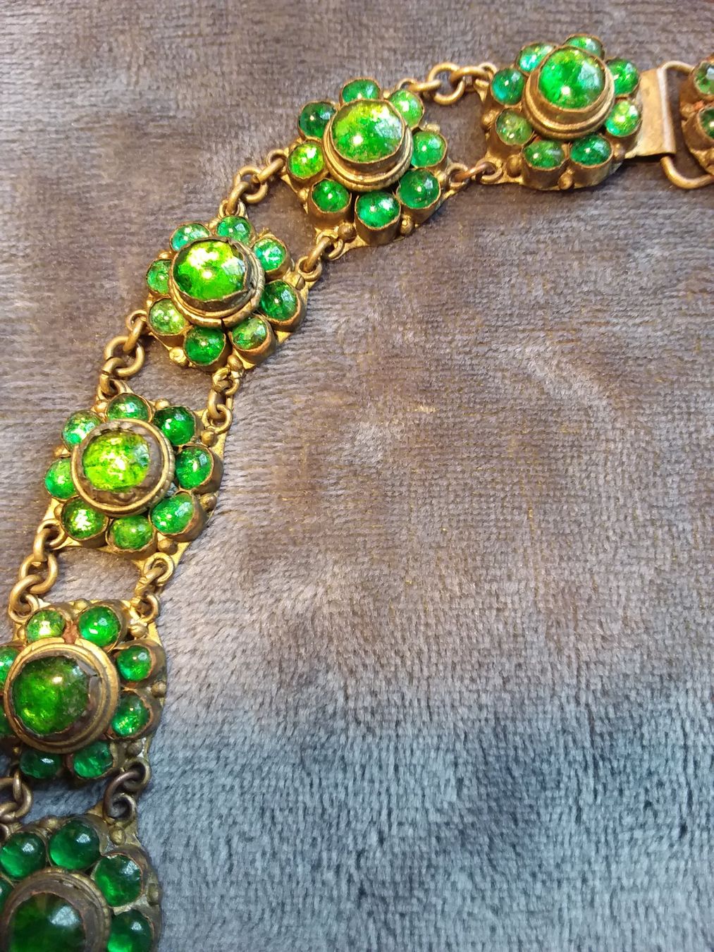 Catenine: Antikes TOP Collier Glas/Folie ca 1880 oder früher – Usato da Zürich venduto da helsan 8