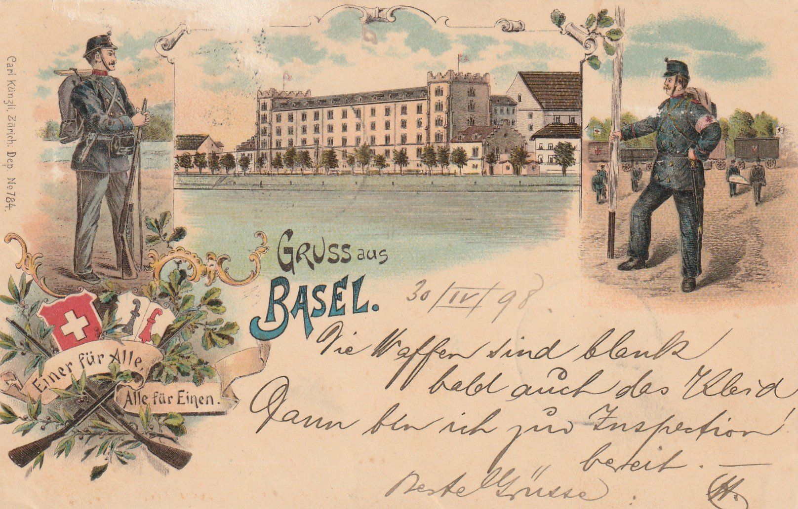Cartoline postali: Basel Kaserne – Usato da Rorschacherberg venduto da fratovi2