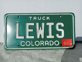 Vintage Colorado Truck Lewis Nummernschild von 1980 Denver