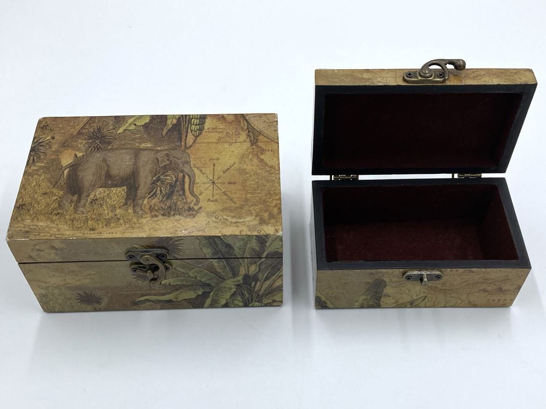 Cassapanche: Schatullen-Set | 2-teilig | Safari-Style – Usato da Wittenbach venduto da Restwert_St-Gallen 1