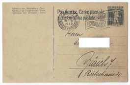 Postkarte Ganzsache gelaufen 1919