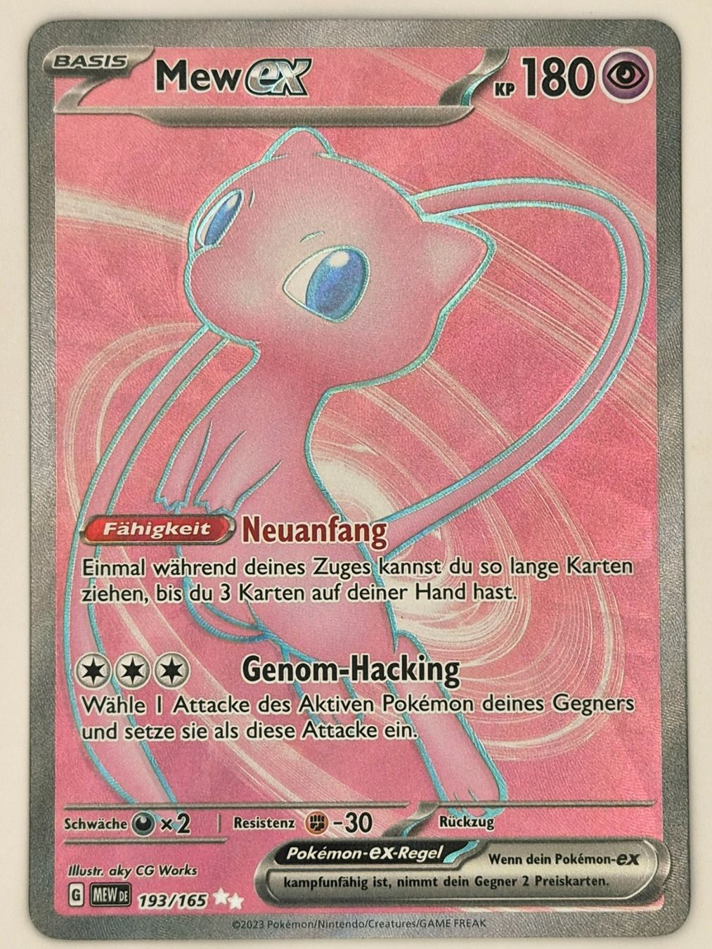Pokémon Sammelbilder & Trading cards: Mew EX / 151 / MEW 193 – Neu (gemäss Beschreibung) aus Arni AG von PokemonCardsStore