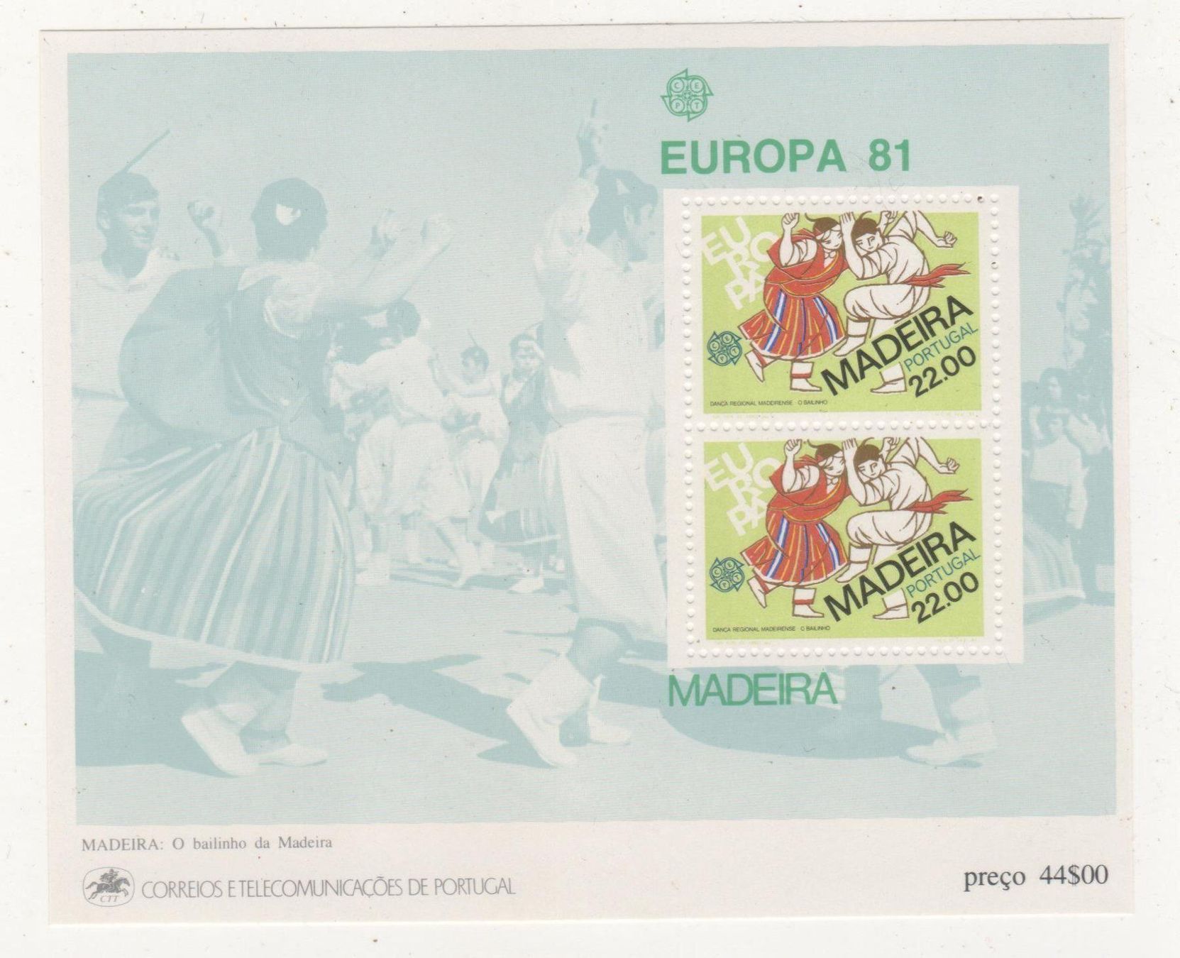 Tutti i francobolli: Madeira 1981 Block Nr. 2 Europa-Cept ** – Nuovo (secondo la descrizione) da Remetschwil venduto da Hofiii
