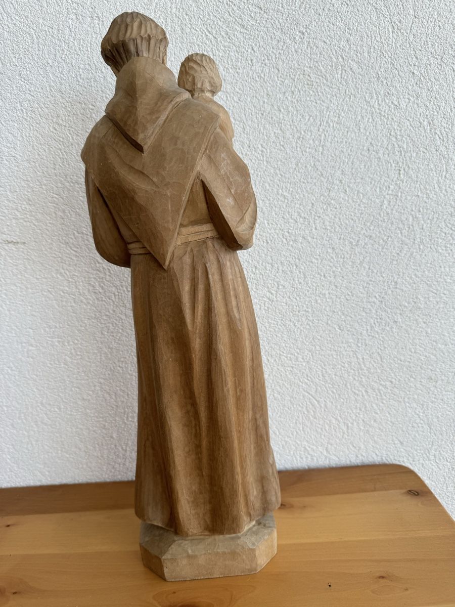 Skulpturen & Statuen: Holzfigur heiliger Antonius mit Kind 45 cm schnitzerei – Gebraucht aus Morges von SevArt 4