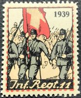 Soldatenmarke 2.WK, Inf Rgt 11, Aufdr schwarz, Wi Inf 139