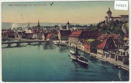 Schaffhausen mit dem Munoth - Litho