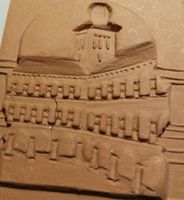 Änismodel aus Ton Kirchen -innenhof
