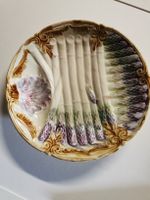 Plat asperges céramique décoratif vintage 26 cm bon état