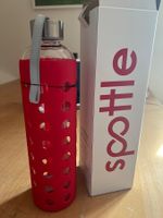 Spottle Trinkflasche mit Silikonhülle rot, Edelstahldeckel