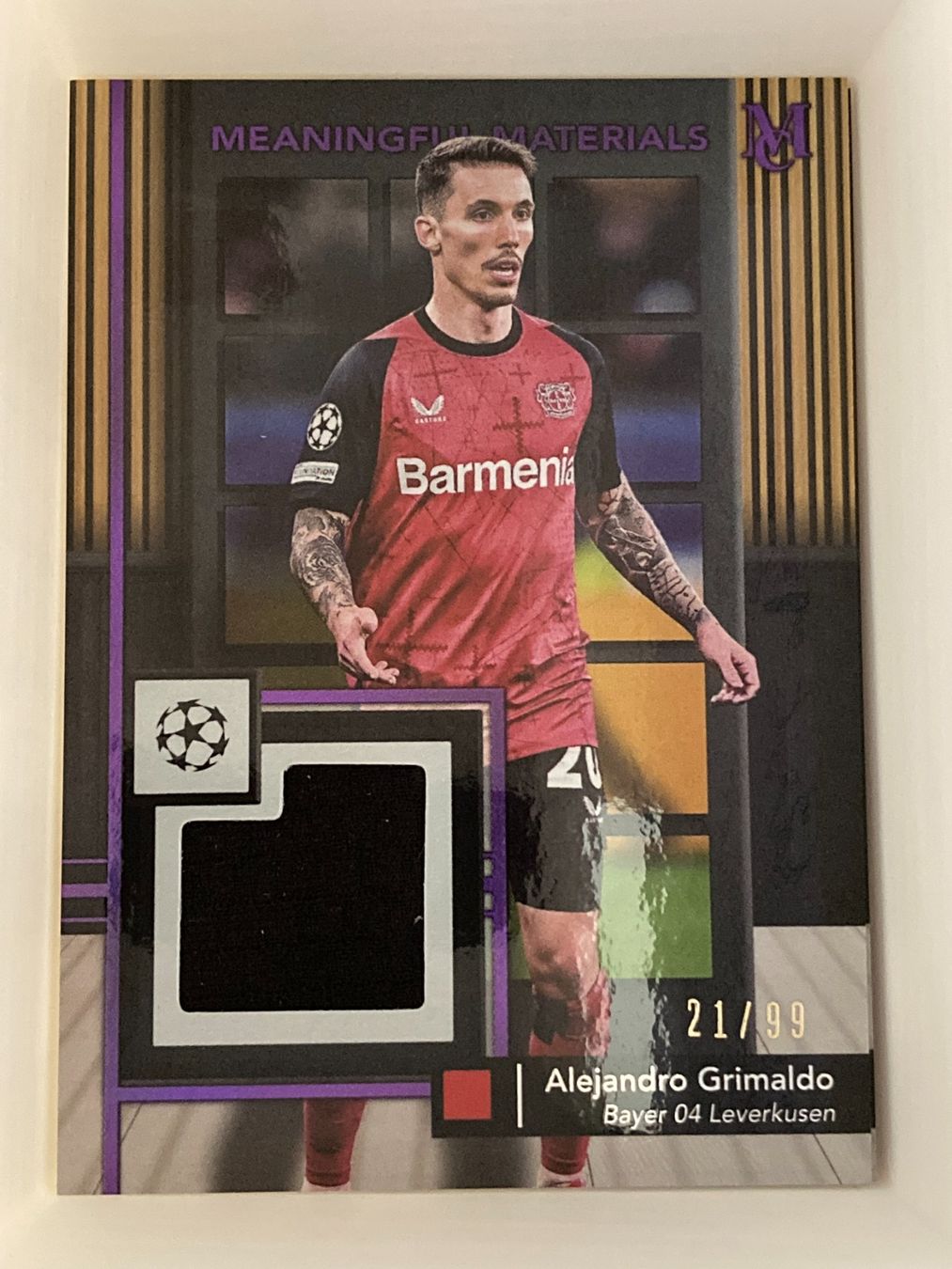 Topps Carte collezionabili: Topps Museum UEFA 24-25 - Alejandro Grimaldo Patch /99 – Usato da La Tour-de-Peilz venduto da Tyalos_Cards
