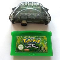 Nintendo GBA - POKEMON Verde Foglia + Wireless adapter