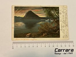 Postkarten Ticino Tessin Lugano S Salvatore 1902 battello