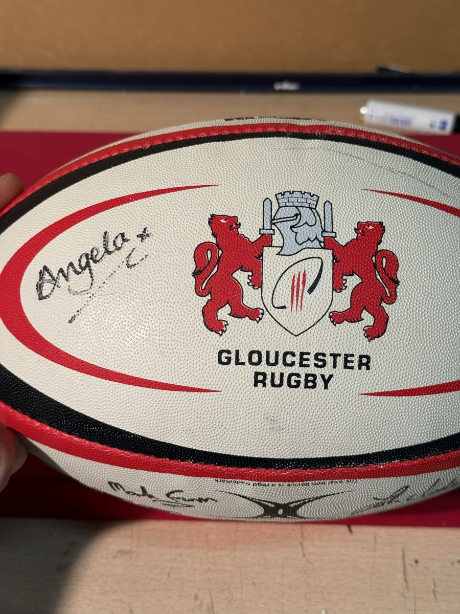 Palloni: Signed Gilbert Rugby Ball - Premiership Replica Size 5 – Usato da Lausanne venduto da artnouveau04 1