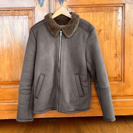 Schöne warme Winterjacke Manor Grösse S Wildlederimitation
