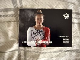 Giulia Steingruber Autogramm Karte Cornercard SWICA Ochsner 