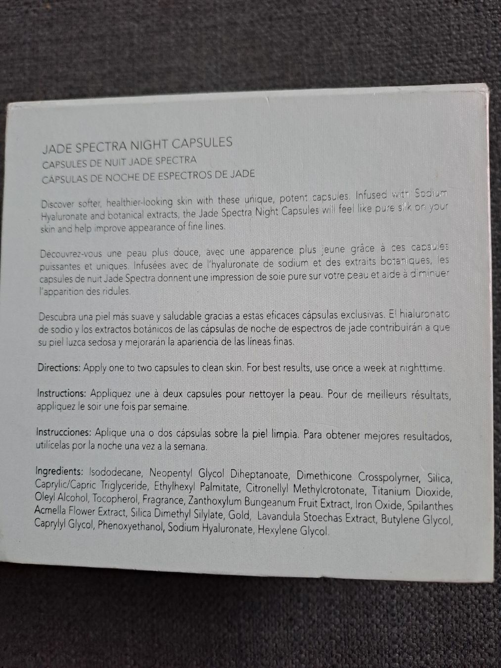 Cura del viso: Jade Spectra Nicht Capsules – Nuovo e nell'imballaggio originale da Genève venduto da Cinely 3