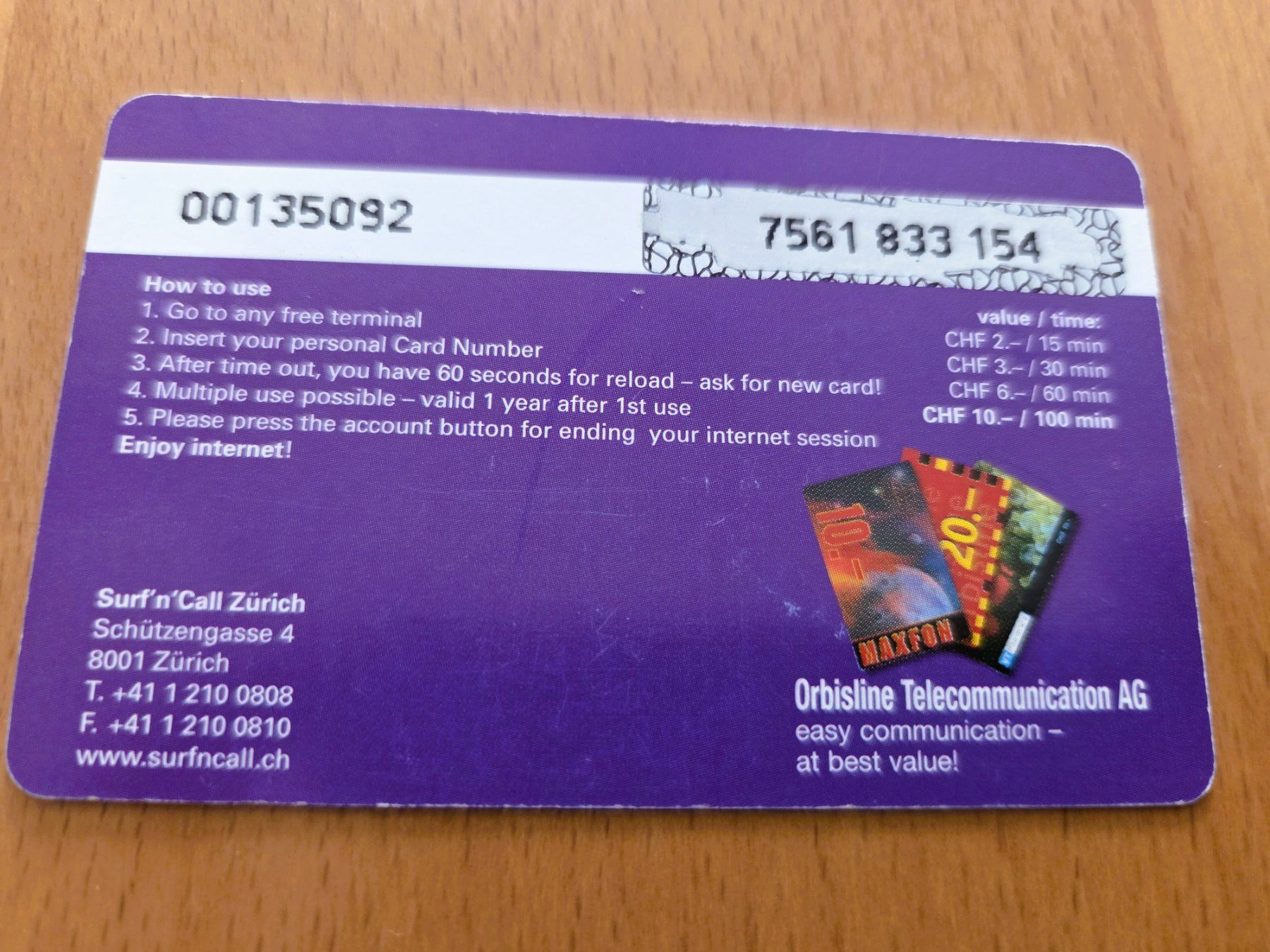 Schede telefoniche: PREPAID - SCHWEIZ – Usato da Brüttisellen venduto da Nighttrain 1
