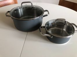 Kochtöpfe Inox aussen Grau