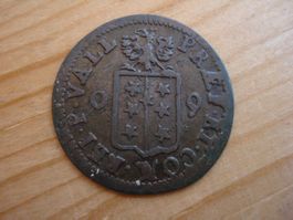 (H6) Wallis Halbbatzen 1709