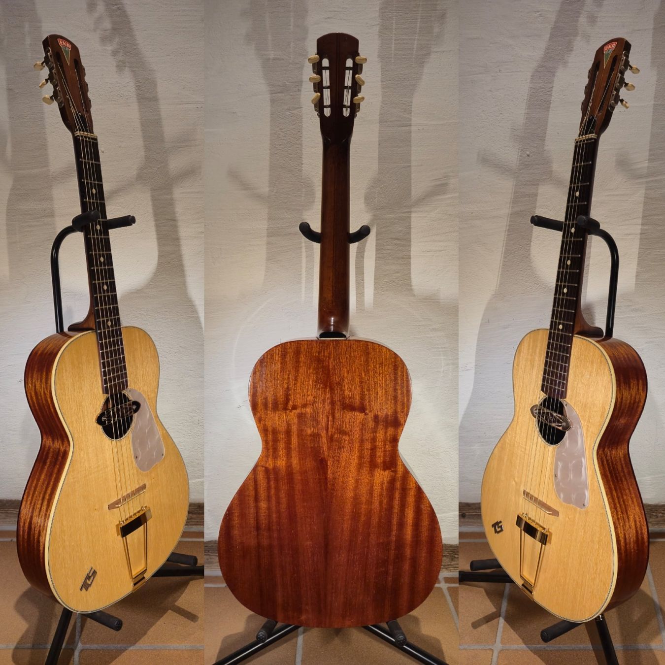 Eko Strumenti musicali: Parlor Gitarre Eko P8 mit Pickup – Usato da Winterthur venduto da NorrSydGuitars 2
