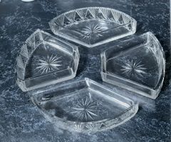 Glasschale (Kristallglas?) Snack, Decko