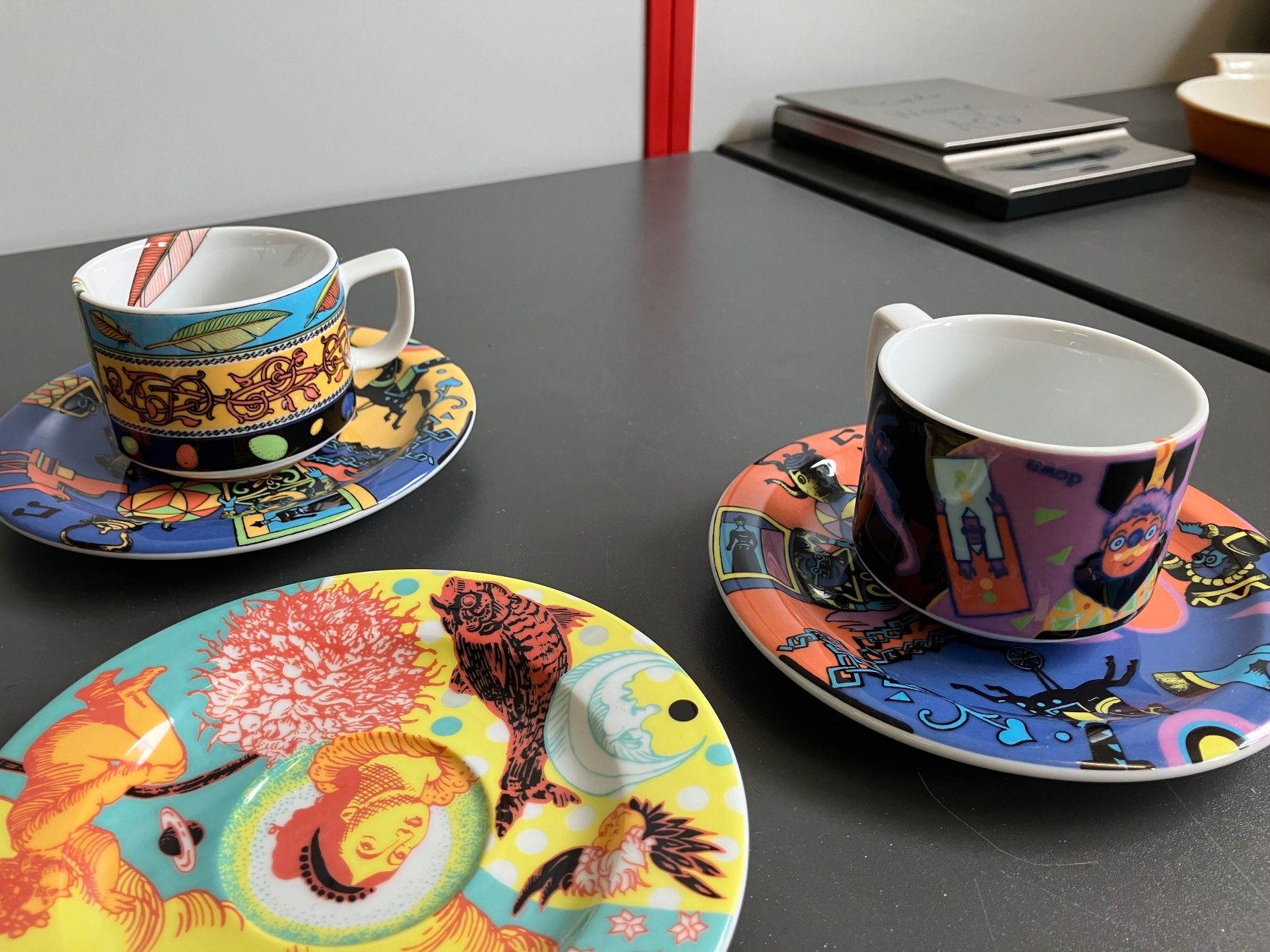 Bopla Tazze: Bopla Kaffee Tassen mit Unterteller – Usato da Aarburg venduto da Wendepunkt_Fundgrube 3