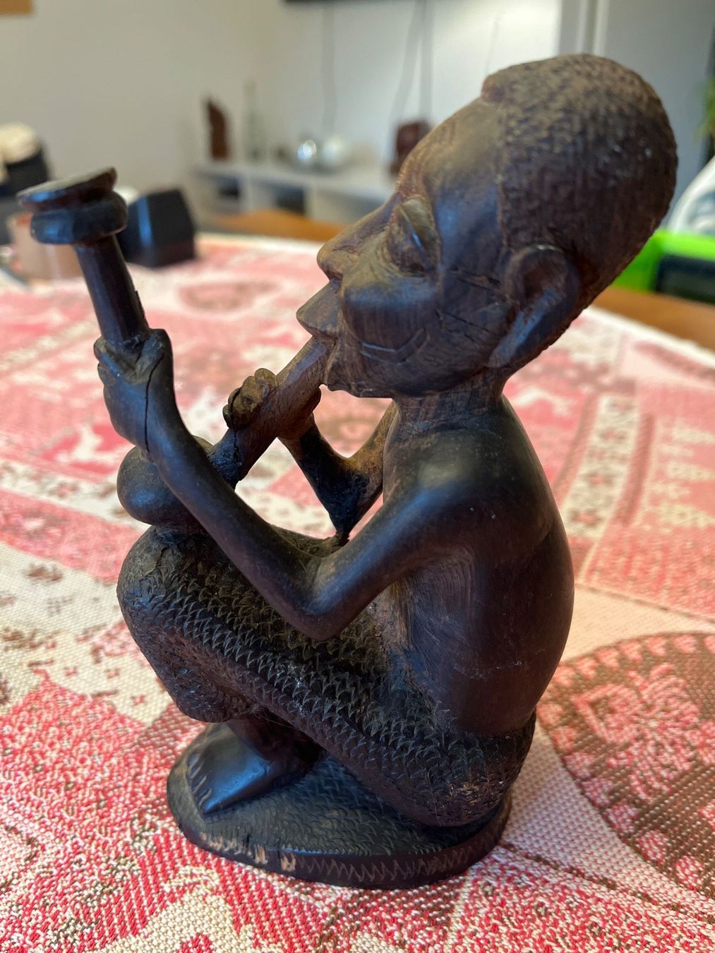 Figuren: Afrikanische Holzfigur – Musiker, handgeschnitzt – Gebraucht aus Bözberg von sojana 2