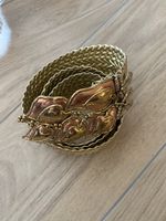 Goldfarbener Vintage-Gürtel mit Blatt-Motiv, neuwertig