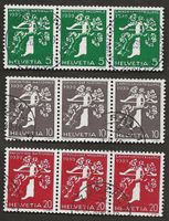 1939 Zusammenhängende Marken Landesausstellung Schweiz