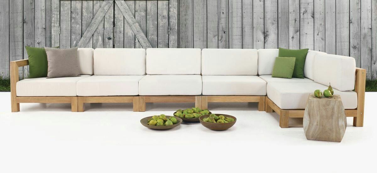 Divani: Sofa Lounge Couch Gartensofa Ecksofa Outdoorsofa Teakholz – Nuovo e nell'imballaggio originale da Daisendorf venduto da Wohn-Kult 3
