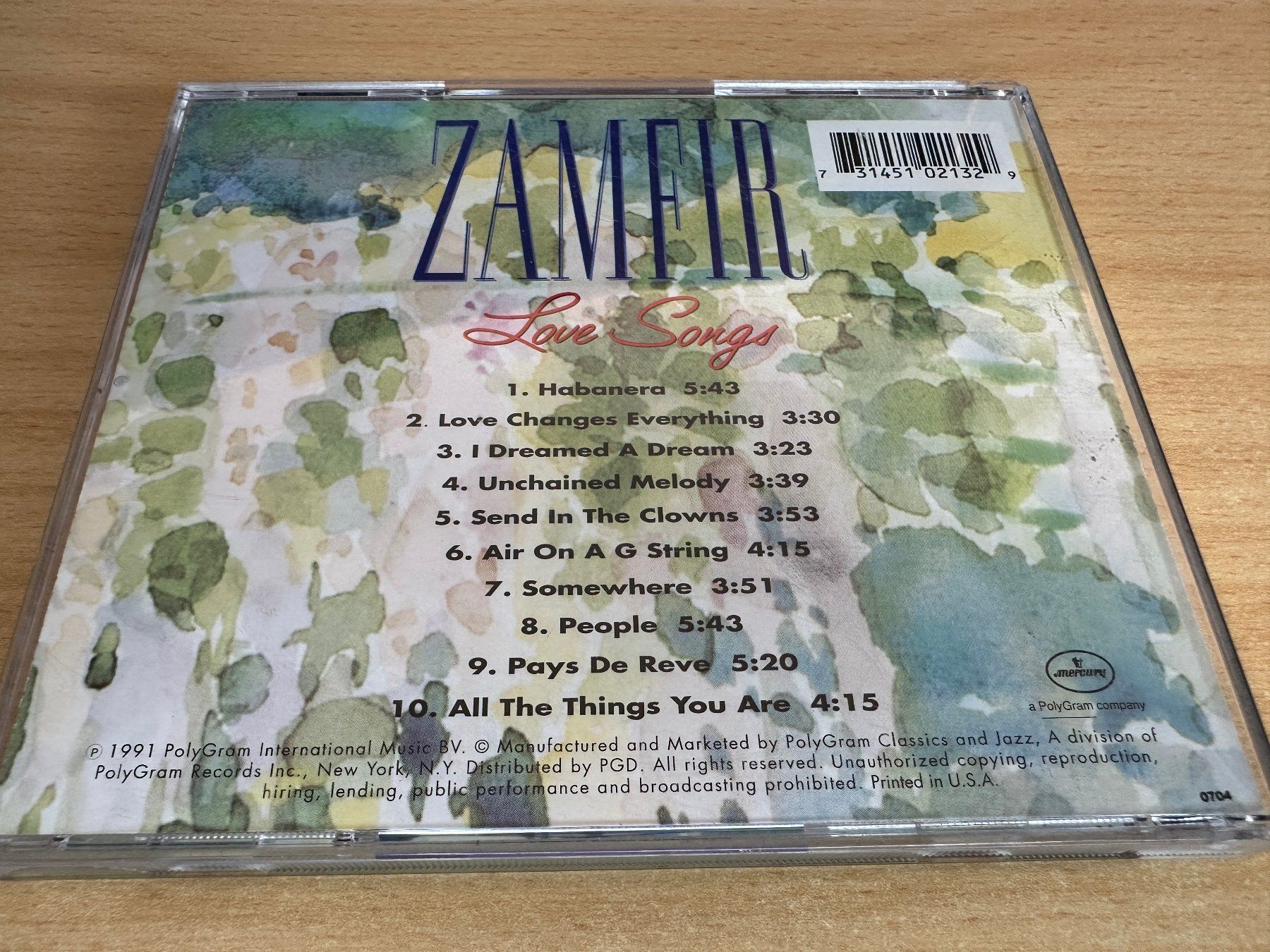 CD: Zamfir – Love Songs – Usato da Rikon im Tösstal venduto da Alpenmutz 1