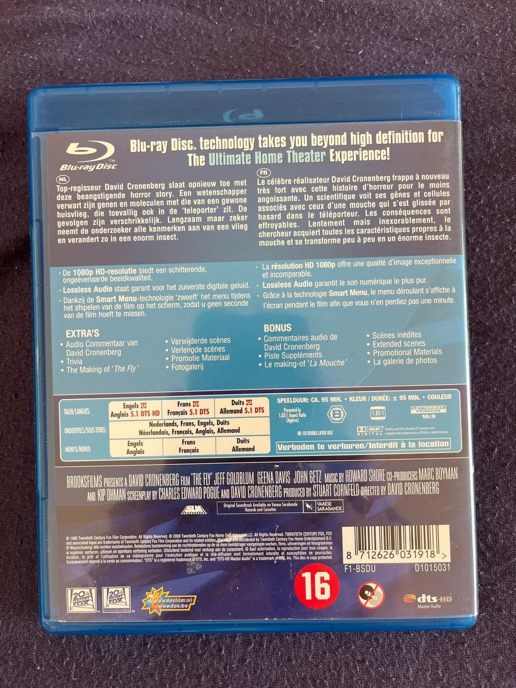 Alle DVDs: The Fly de David Cronenberg - Blu-Ray – Gebraucht aus Lausanne von FreddiesJoint 2