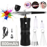 Spritzpistole Mini Airbrush Set mit Kompressor Düse